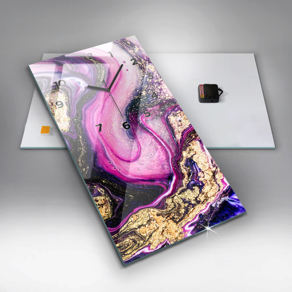 Vertikale Uhr mit motiv Abstrakte Murmel