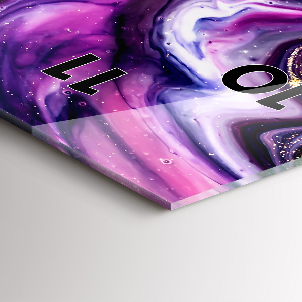 Vertikale Uhr mit motiv Abstrakte Murmel