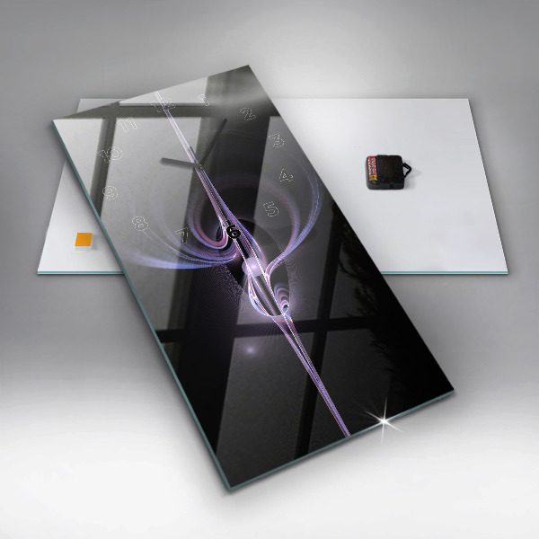 Vertikale Uhr Violette Abstraktion