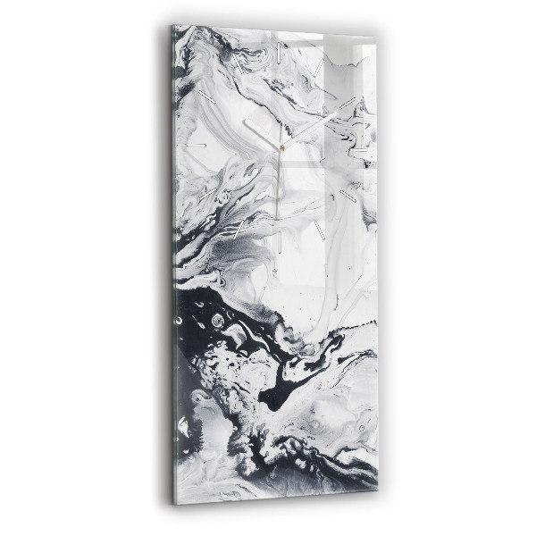 Vertikale Uhr Abstrakte Tintenmurmel