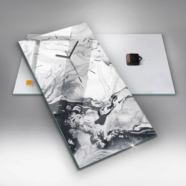 Vertikale Uhr Abstrakte Tintenmurmel