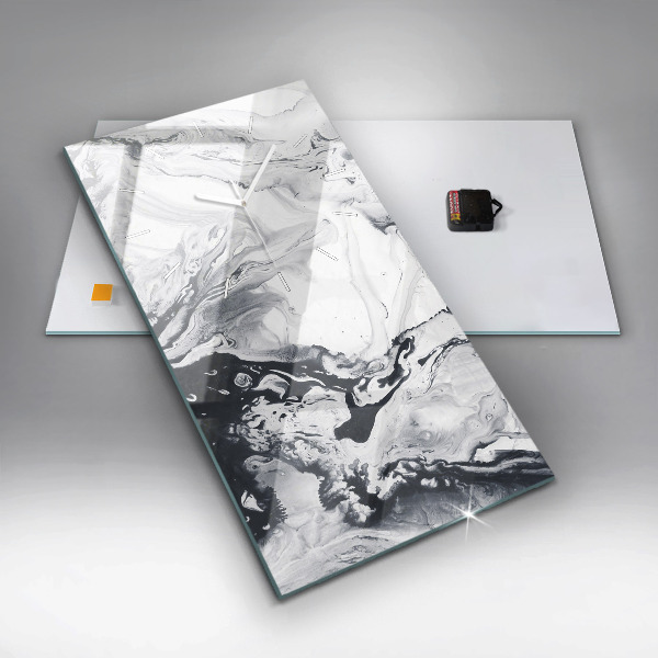 Vertikale Uhr Abstrakte Tintenmurmel