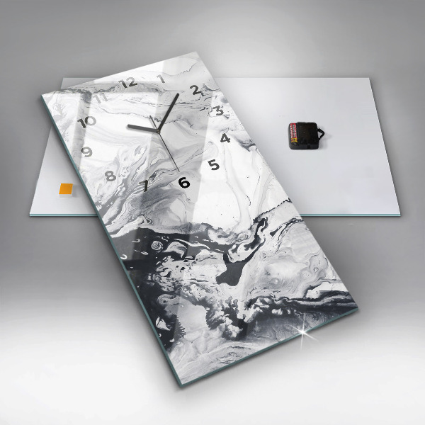 Vertikale Uhr Abstrakte Tintenmurmel