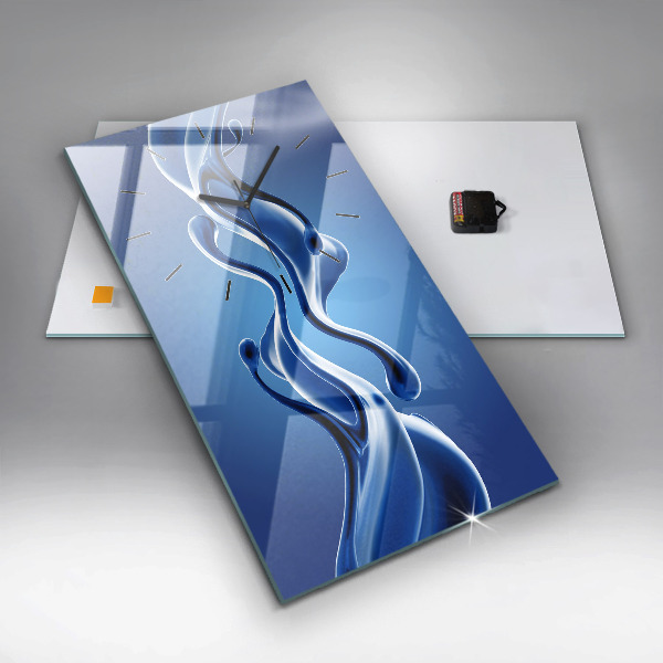 Vertikale Uhr mit motiv Flüssiges Abstraktes