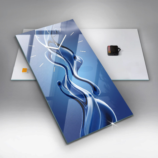 Vertikale Uhr mit motiv Flüssiges Abstraktes