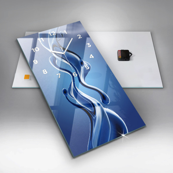 Vertikale Uhr mit motiv Flüssiges Abstraktes