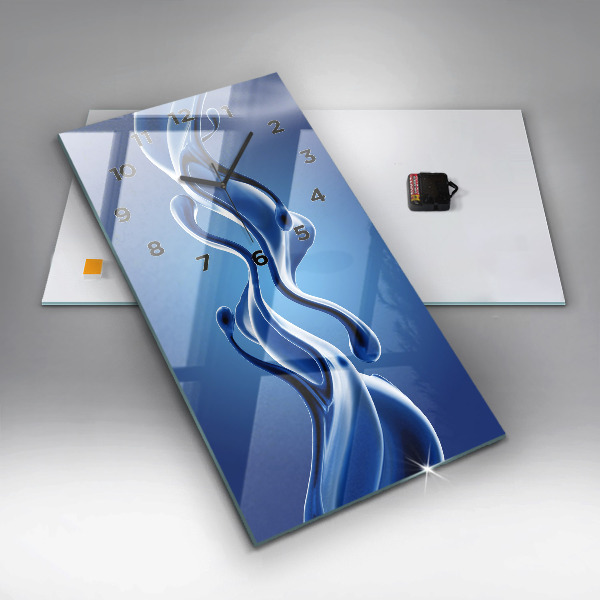 Vertikale Uhr mit motiv Flüssiges Abstraktes