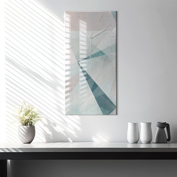 Vertikale Uhr mit motiv Dreiecke Abstrakte Textur