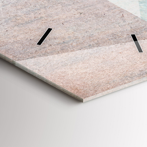 Vertikale Uhr mit motiv Dreiecke Abstrakte Textur