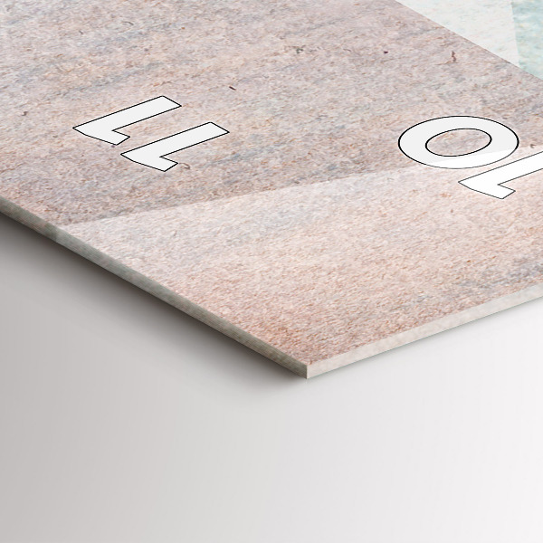 Vertikale Uhr mit motiv Dreiecke Abstrakte Textur