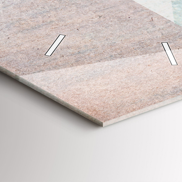 Vertikale Uhr mit motiv Dreiecke Abstrakte Textur