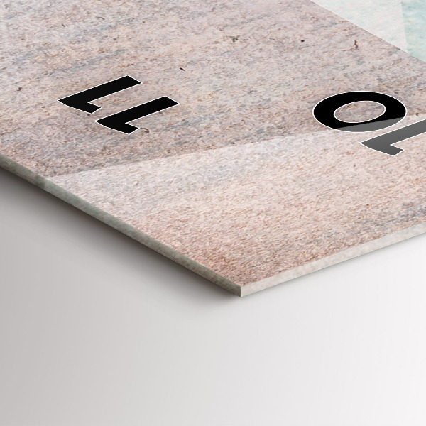 Vertikale Uhr mit motiv Dreiecke Abstrakte Textur