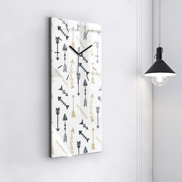 Vertikale Uhr mit motiv Geometrisches Hipster-Muster