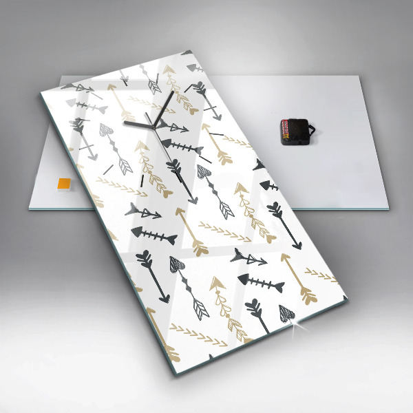 Vertikale Uhr mit motiv Geometrisches Hipster-Muster