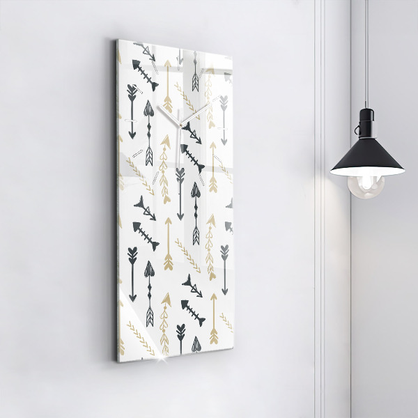 Vertikale Uhr mit motiv Geometrisches Hipster-Muster