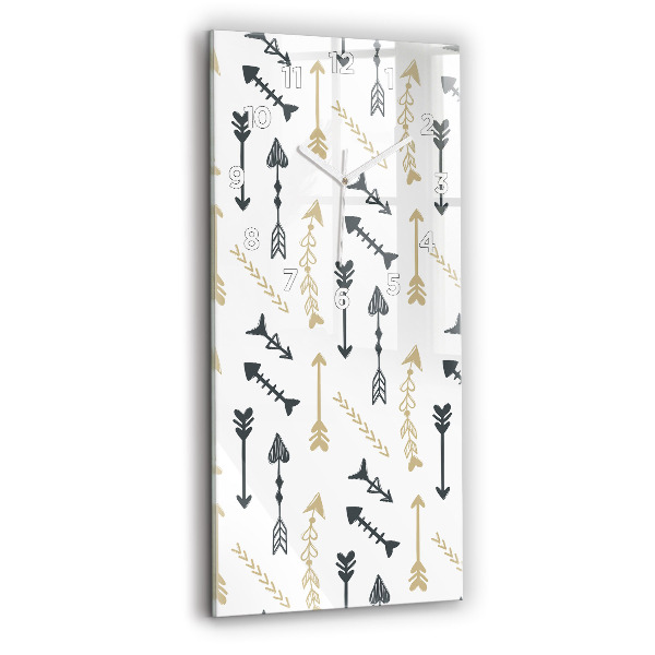 Vertikale Uhr mit motiv Geometrisches Hipster-Muster