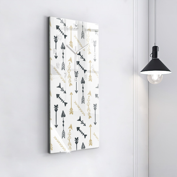 Vertikale Uhr mit motiv Geometrisches Hipster-Muster