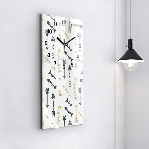 Vertikale Uhr mit motiv Geometrisches Hipster-Muster