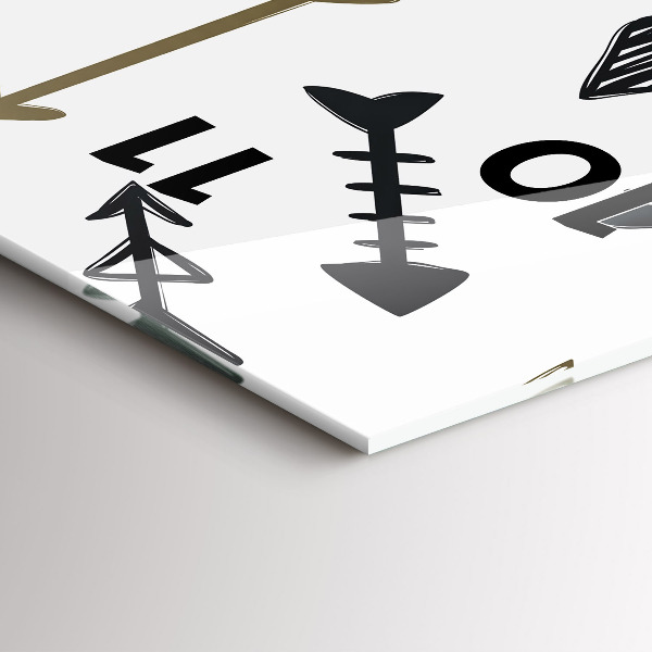 Vertikale Uhr mit motiv Geometrisches Hipster-Muster