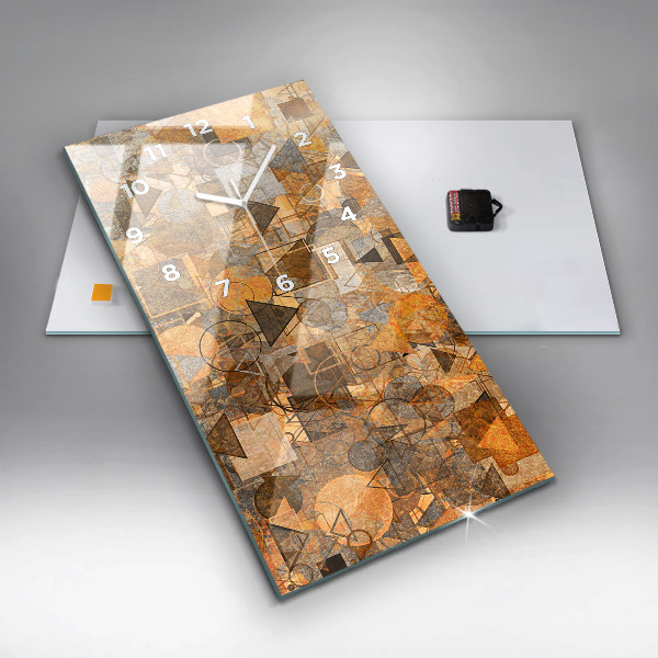 Vertikale Uhr mit motiv Geometrische Formen