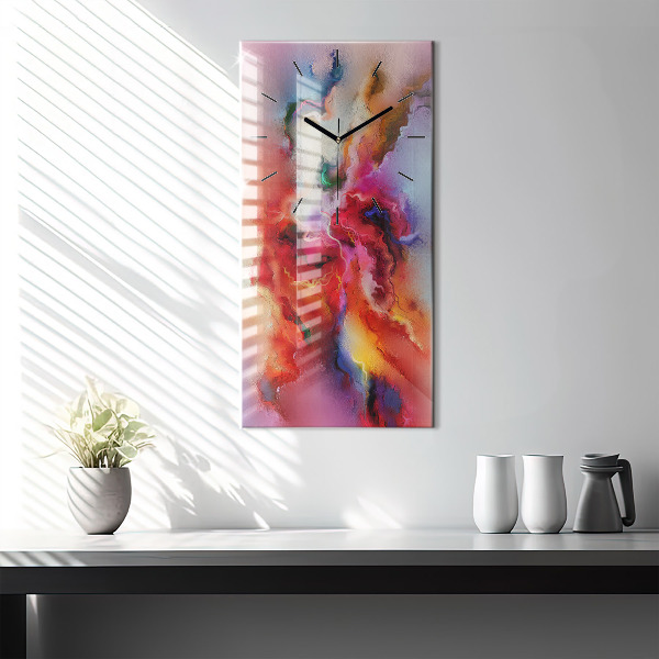 Vertikale Uhr Verschüttete Farbe