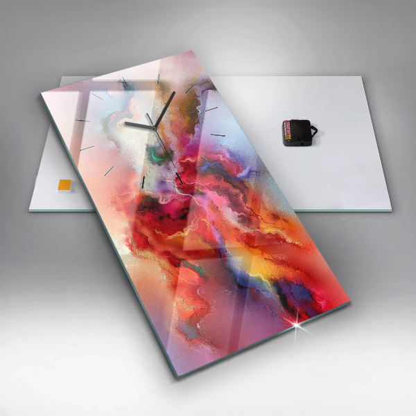 Vertikale Uhr Verschüttete Farbe