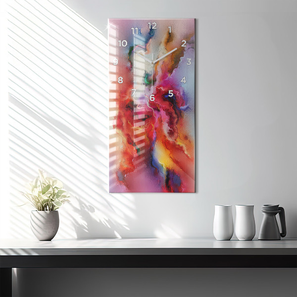 Vertikale Uhr Verschüttete Farbe