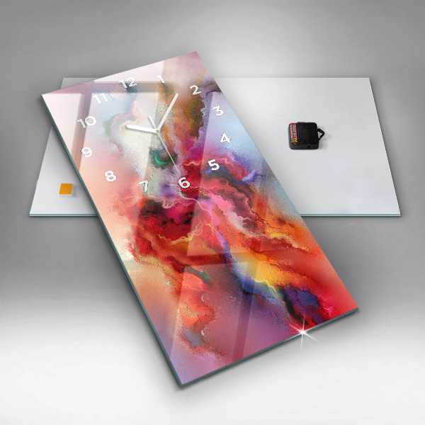 Vertikale Uhr Verschüttete Farbe