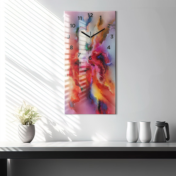 Vertikale Uhr Verschüttete Farbe