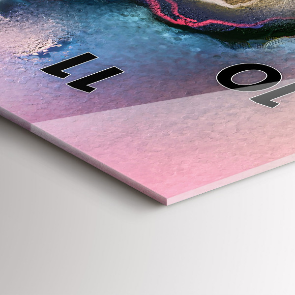 Vertikale Uhr Verschüttete Farbe