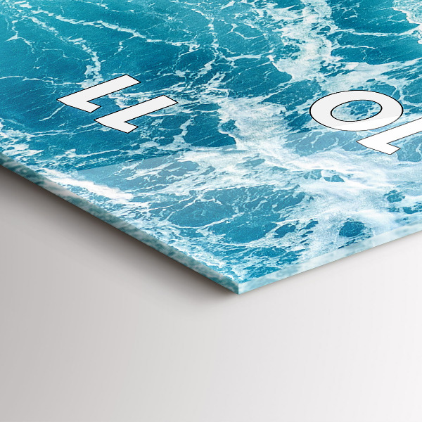 Vertikale Uhr mit motiv Meereswellen