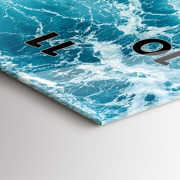 Vertikale Uhr mit motiv Meereswellen