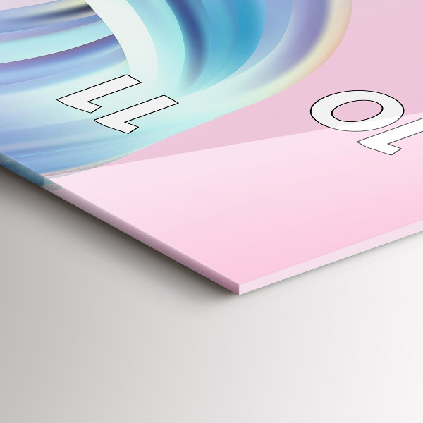 Vertikale Uhr Pastell Abstraktion von Wellen