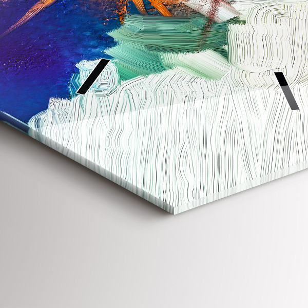 Vertikale Uhr mit motiv Abstrakte Blumen