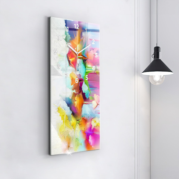 Vertikale Uhr mit motiv Abstrakte Blumen