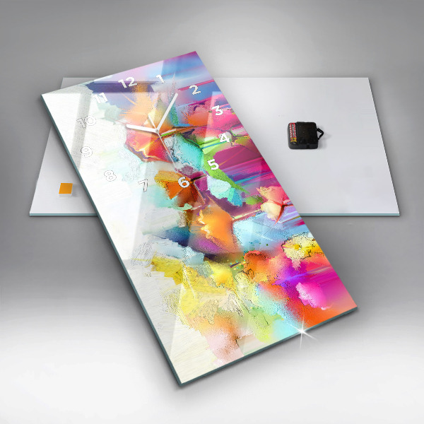 Vertikale Uhr mit motiv Abstrakte Blumen