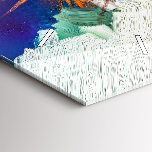 Vertikale Uhr mit motiv Abstrakte Blumen