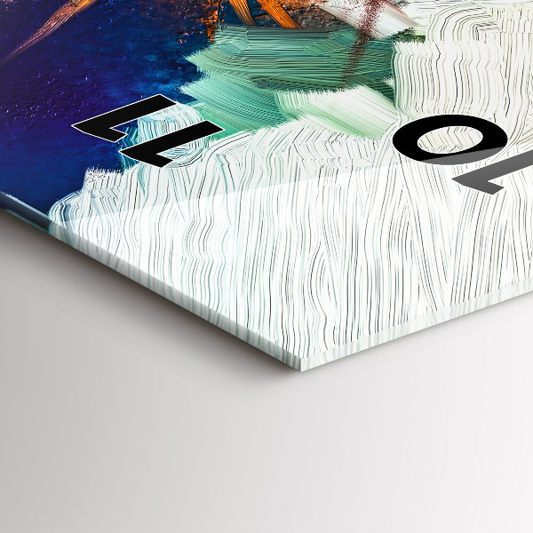 Vertikale Uhr mit motiv Abstrakte Blumen