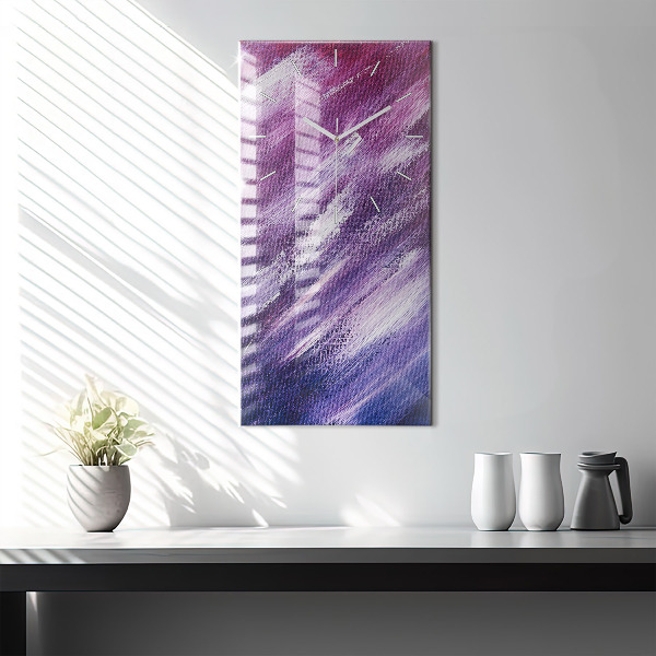 Vertikale Uhr mit motiv Acrylfarbe Textur
