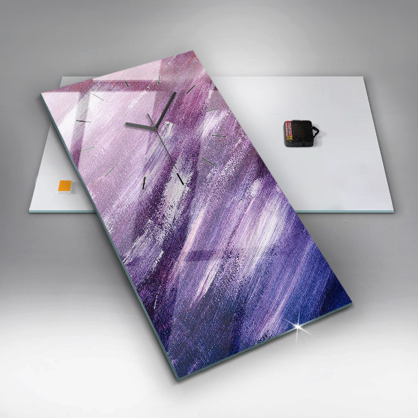 Vertikale Uhr mit motiv Acrylfarbe Textur