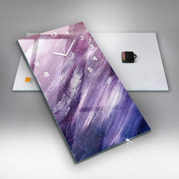 Vertikale Uhr mit motiv Acrylfarbe Textur