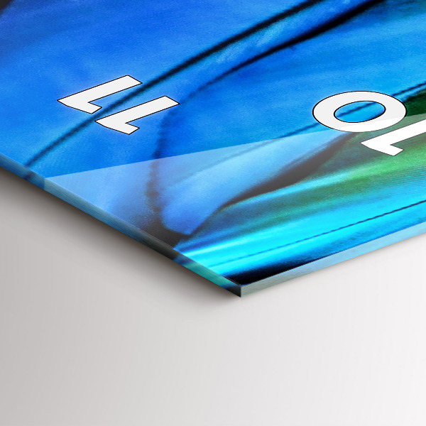 Vertikale Uhr mit motiv Bunte Vogelschwingen