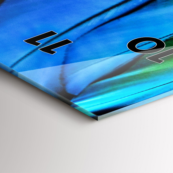 Vertikale Uhr mit motiv Bunte Vogelschwingen