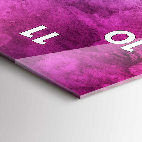 Vertikale Uhr mit motiv Farbige Flecken