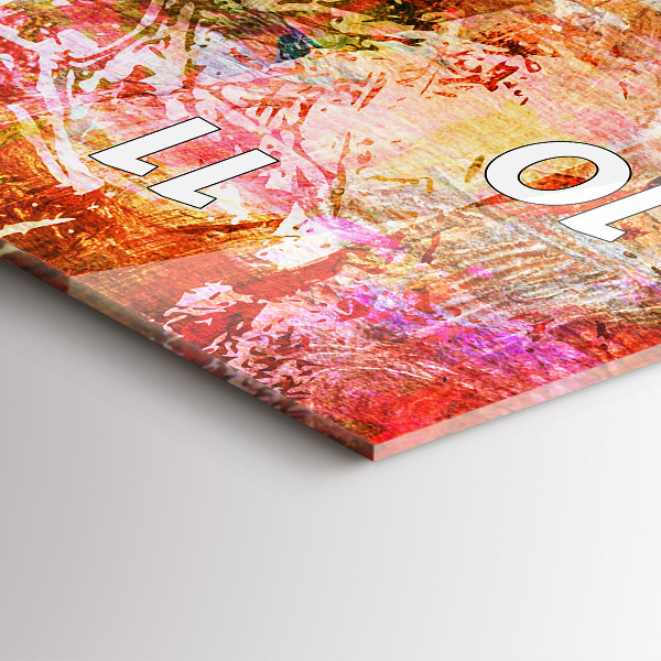 Vertikale Uhr mit motiv Abstrakte Komposition