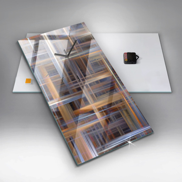 Vertikale Uhr mit motiv Geometrische Abstraktion