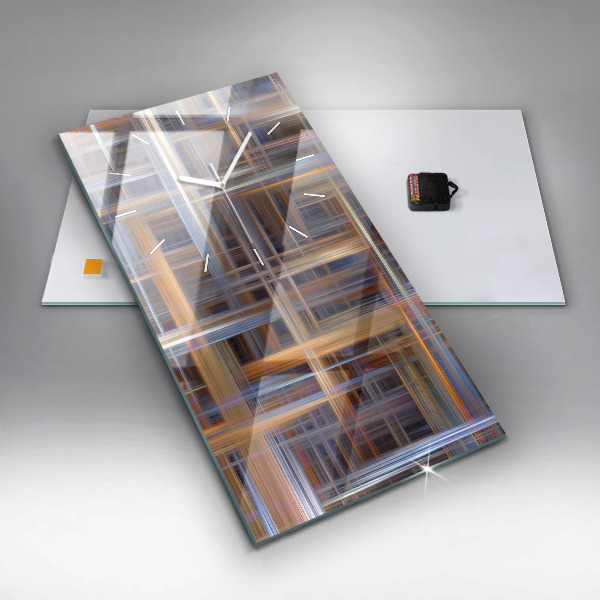 Vertikale Uhr mit motiv Geometrische Abstraktion