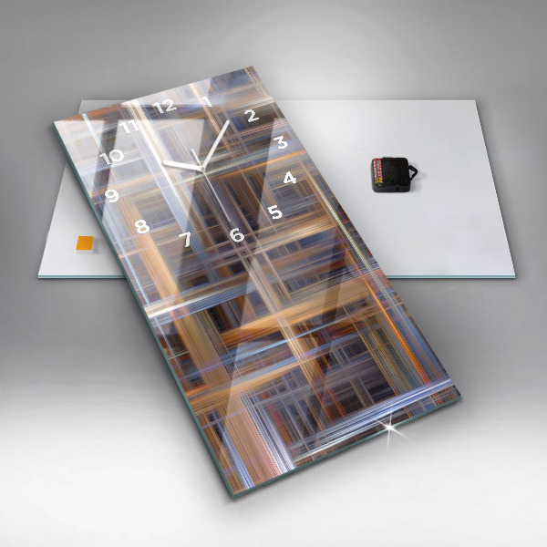 Vertikale Uhr mit motiv Geometrische Abstraktion