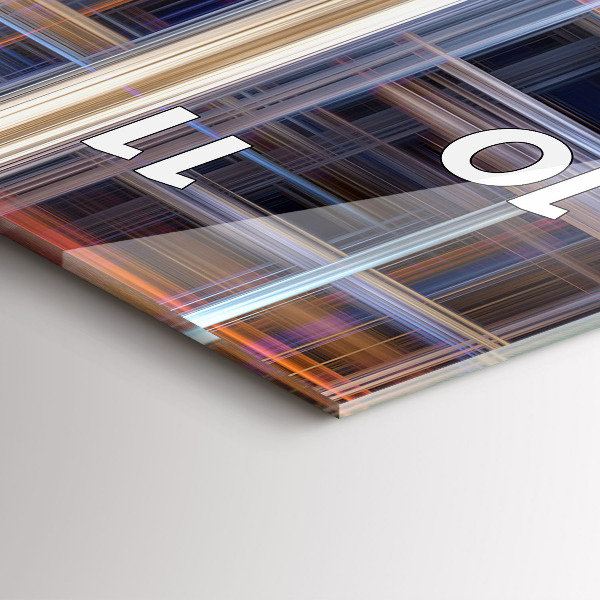 Vertikale Uhr mit motiv Geometrische Abstraktion