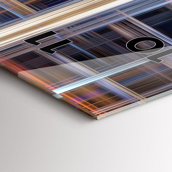 Vertikale Uhr mit motiv Geometrische Abstraktion